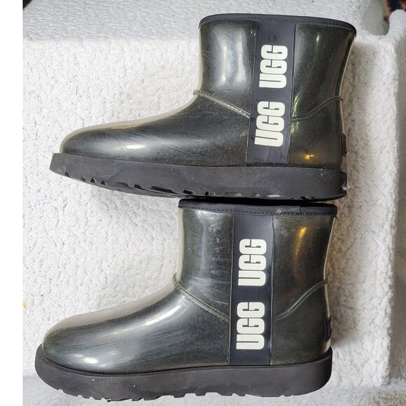 Ugg clear classic mini shearling boots bootie womens size 7 - Picture 3 of 8